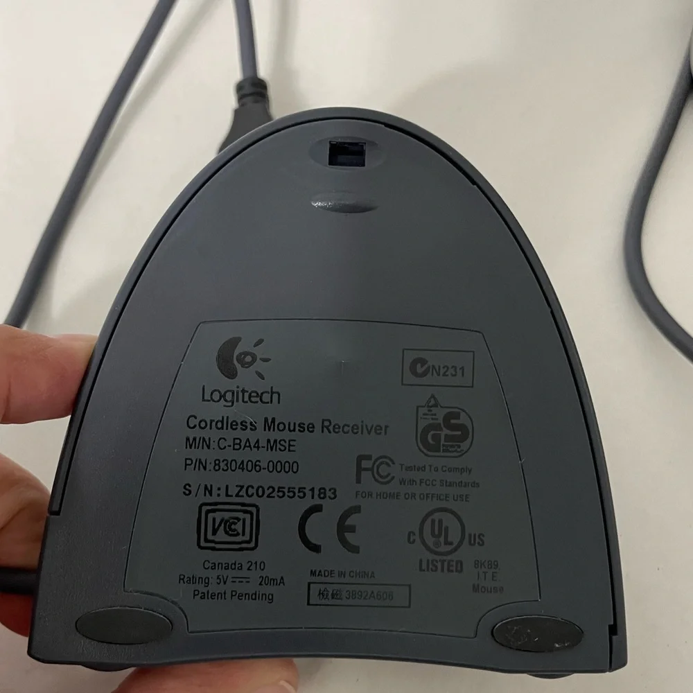 Logitech Cordless Mouse Receiver Track Man Wheel wireless